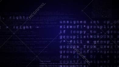 Program data screens animation.Blue color.