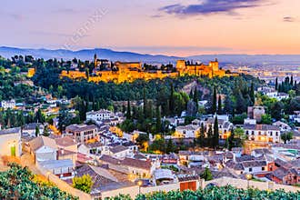 Alhambra of Granada, Spain.