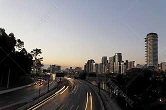Marginal in Sao Paulo by Night