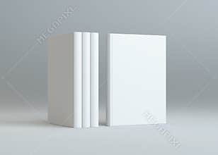 Blank books mockup with shadow