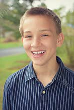 Teen Boy Laughing