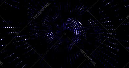 Abstract stream array colorful glitter sparkle blue lines vortex with particles on black background technology