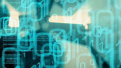 Trojan and binary code motion graphics