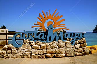 Island of Costa Maya sign