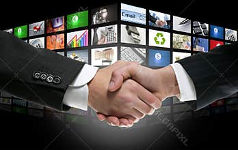 Futuristic Digital Age TV and Channels Background