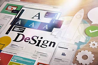 Design concept for graphic designers and design agencies services