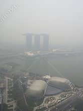 Haze over Singapore