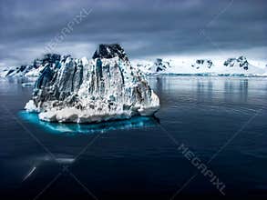 Freed and detached iceberg