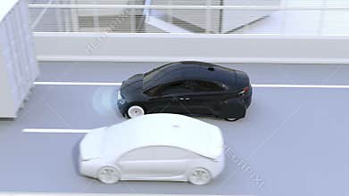 Automatic braking system avoid car crash from traffic jam