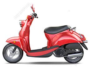 Red classic italian scooter