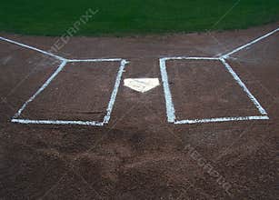 Home Plate and Batters Box