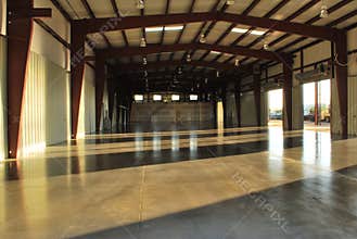 Empty steel building