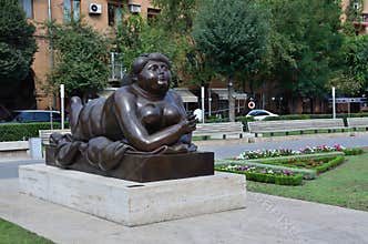 Yerevan, Armenia, September, 06, 2014. Armenian scene: Urban sculpture in Yerevan