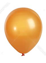 Orange balloon isolated on white