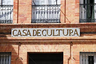 House of Culture sign, Priego de Cordoba.