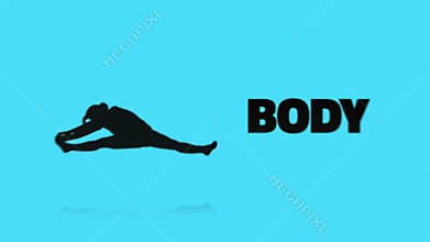 Fitness buzzwords with silhouettes