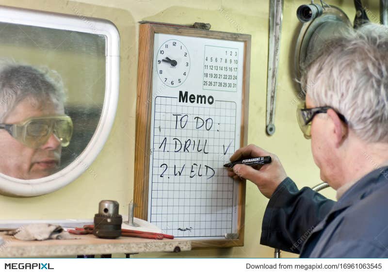 Metalworker Check List Stock Images by Megapixl