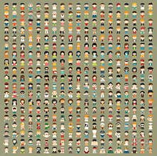 Set of people icons character