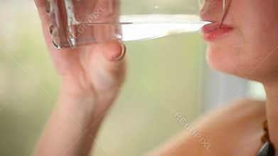 Girl drinking water