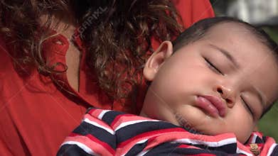 Sleeping Baby, Infant, Asleep, Mother and Son