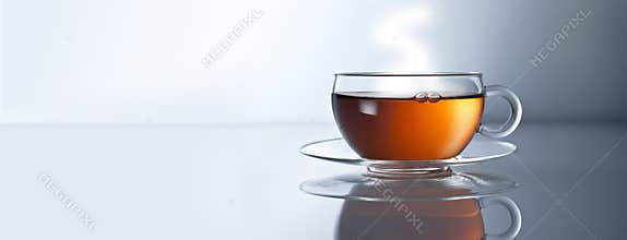Tea Cup Banner Background