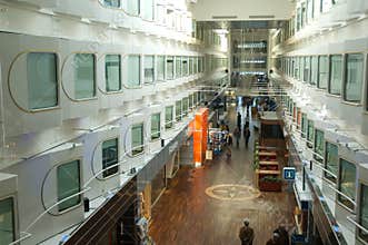 Main hall of large cruise ship