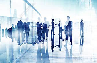 Business People Walking Handshake Professional Urban City Concept