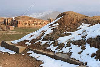 Erebuni Fortress (Armenia) in winter