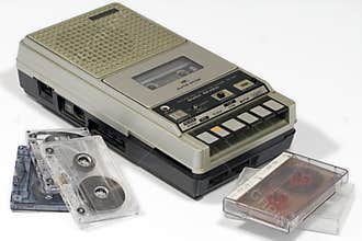 Vintage cassette tape recorder