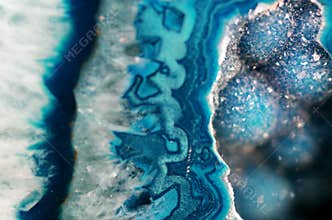 Teal Geode Macro