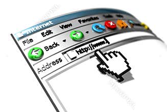 3D representation of web browser