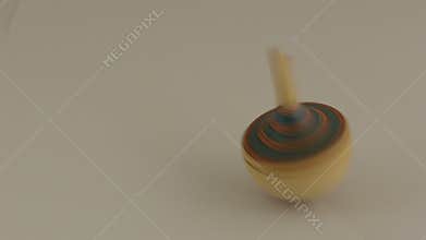 Spinning whirligig, spinner toy tool on white background