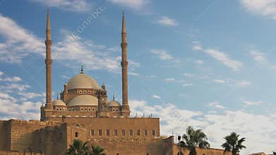 The Mosque of Muhammad Ali Pasha. Egypt. Time Lapse.