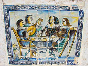 Banquet, azulejos, portugal