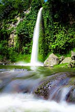 Big Beautiful nature Waterfall in Bandung Indonesia