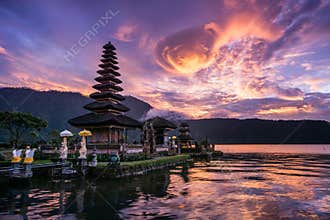 Pura Ulun Danu Bratan at Bali, Indonesia