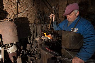 Blacksmith in action