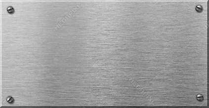 Steel metal plaque with rivets