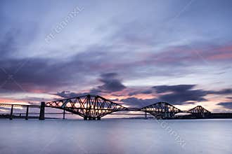 Edinburgh Forth Bridge Sunset
