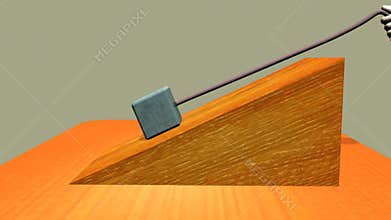 Reverse force acting on an inclined plane