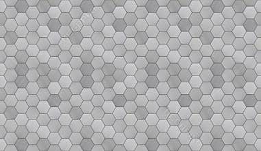 Futuristic Hexagonal Aluminum Tiled Seamless Texture