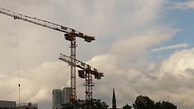 Cranes on construction site