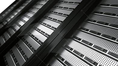 Row of rack servers