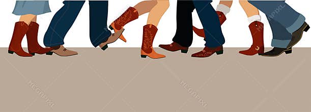 Country dancing banner