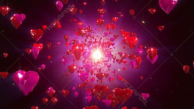Hearts loopable background