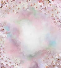 Cherry blossom flower oil painting