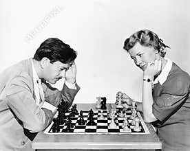 Portrait of chess players