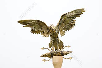 Bronze eagle statue