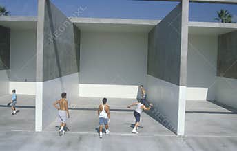 Paddle ball, Venice Beach, Venice, CA