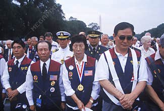 Korean-American Veterans at Korean War 50th Anniversary Ceremony, Washington, D.C.